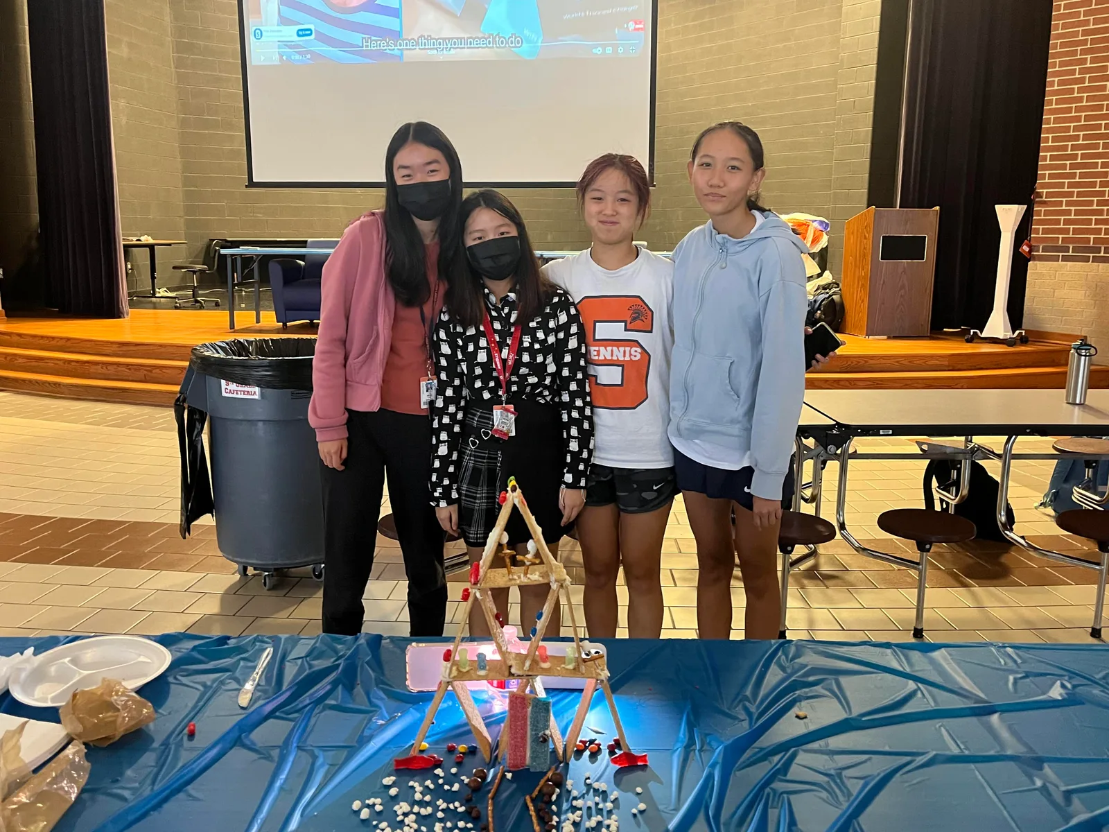Members with their marshmallow-and-pretzel structure