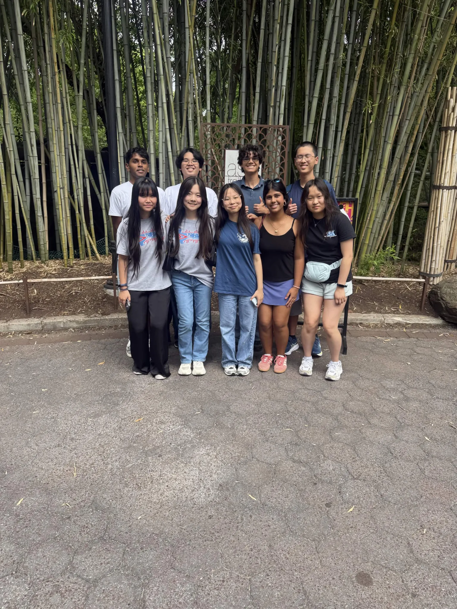 Members in front of the bamboo forest on the chapter zoo trip